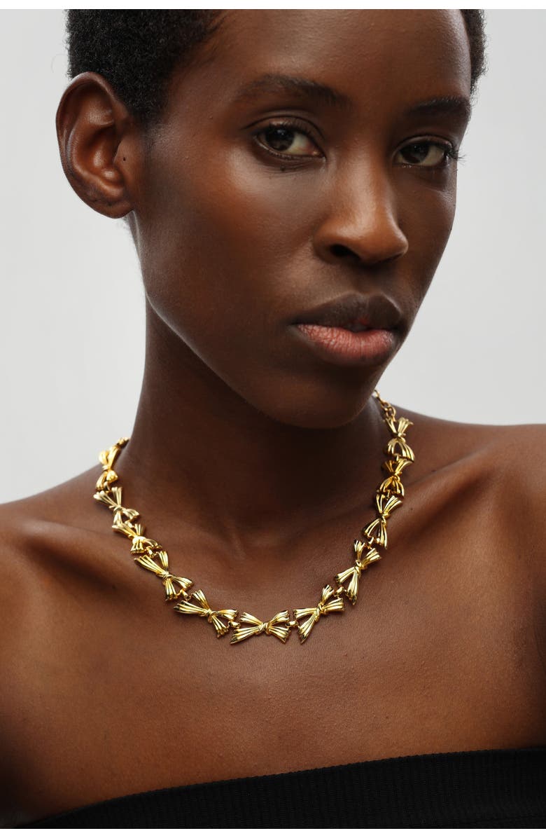 Classicharms Butterfly Statement Necklace, Alternate, color, Gold