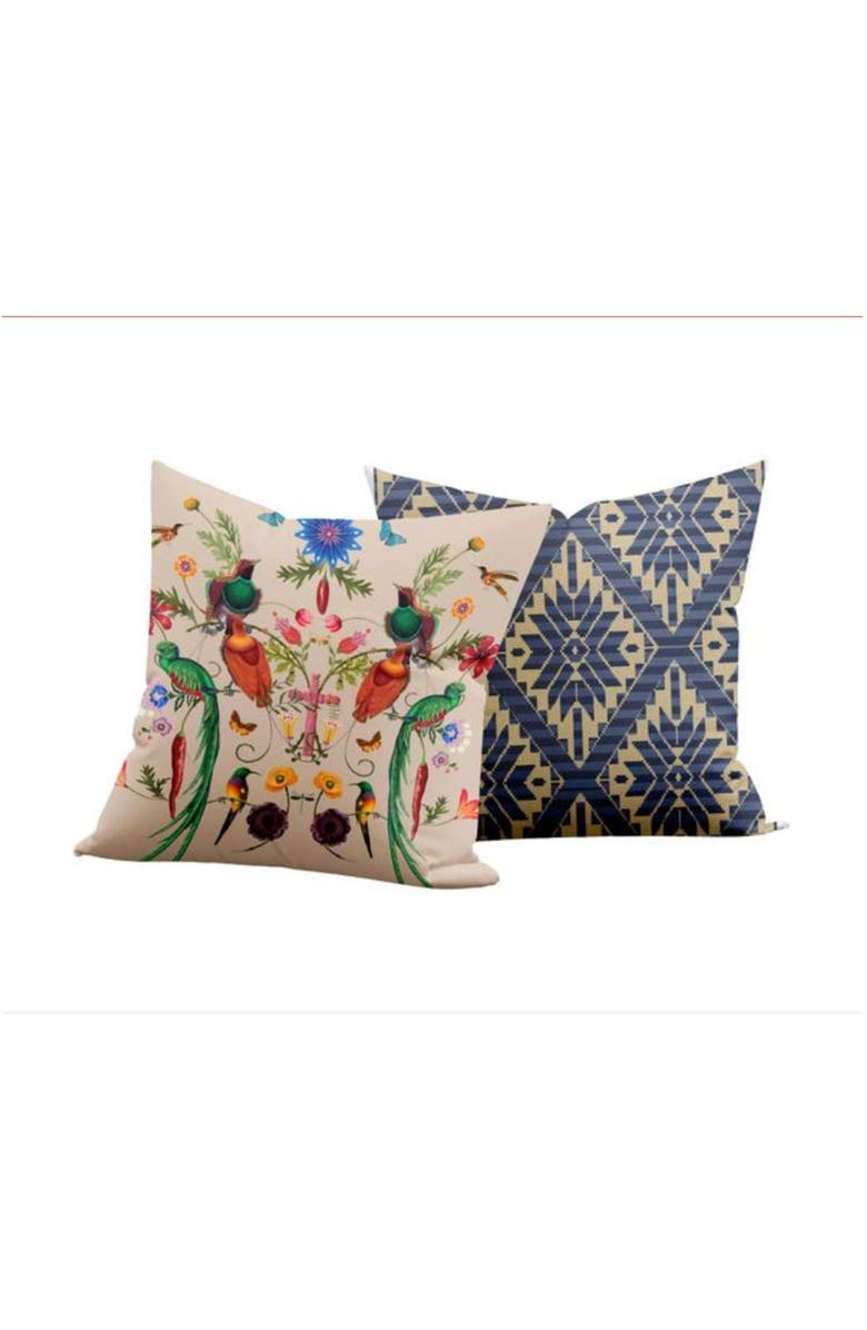 Muzaluci Velvet Pillow - Mexica 1, Main, color, Beige