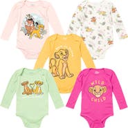 Disney Lion King 5-Pack Long Sleeve Bodysuits