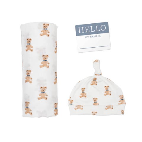 Hello World Hat & Swaddle Set