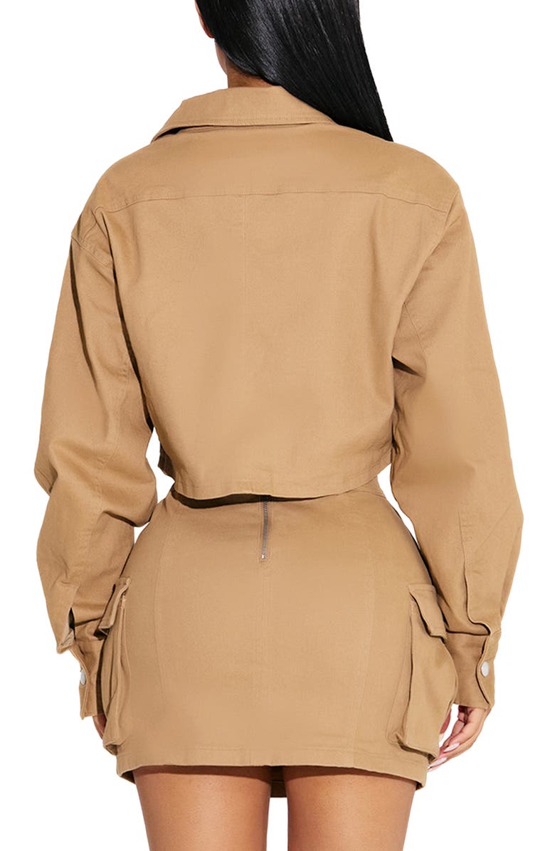 Naked Wardrobe Twill Cargo Miniskirt, Alternate, color, 