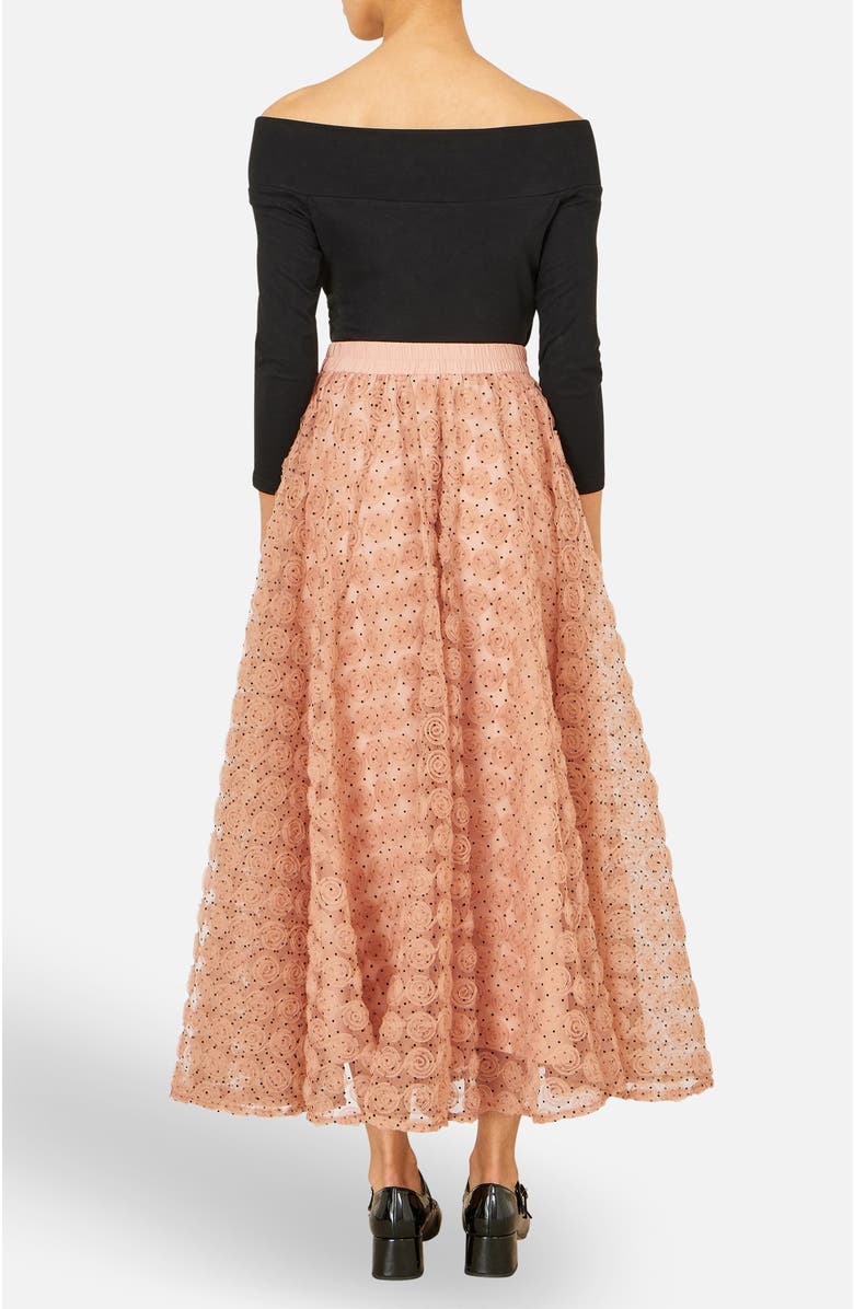 Yumi Spot And Rose Tulle Skirt, Alternate, color, Blush