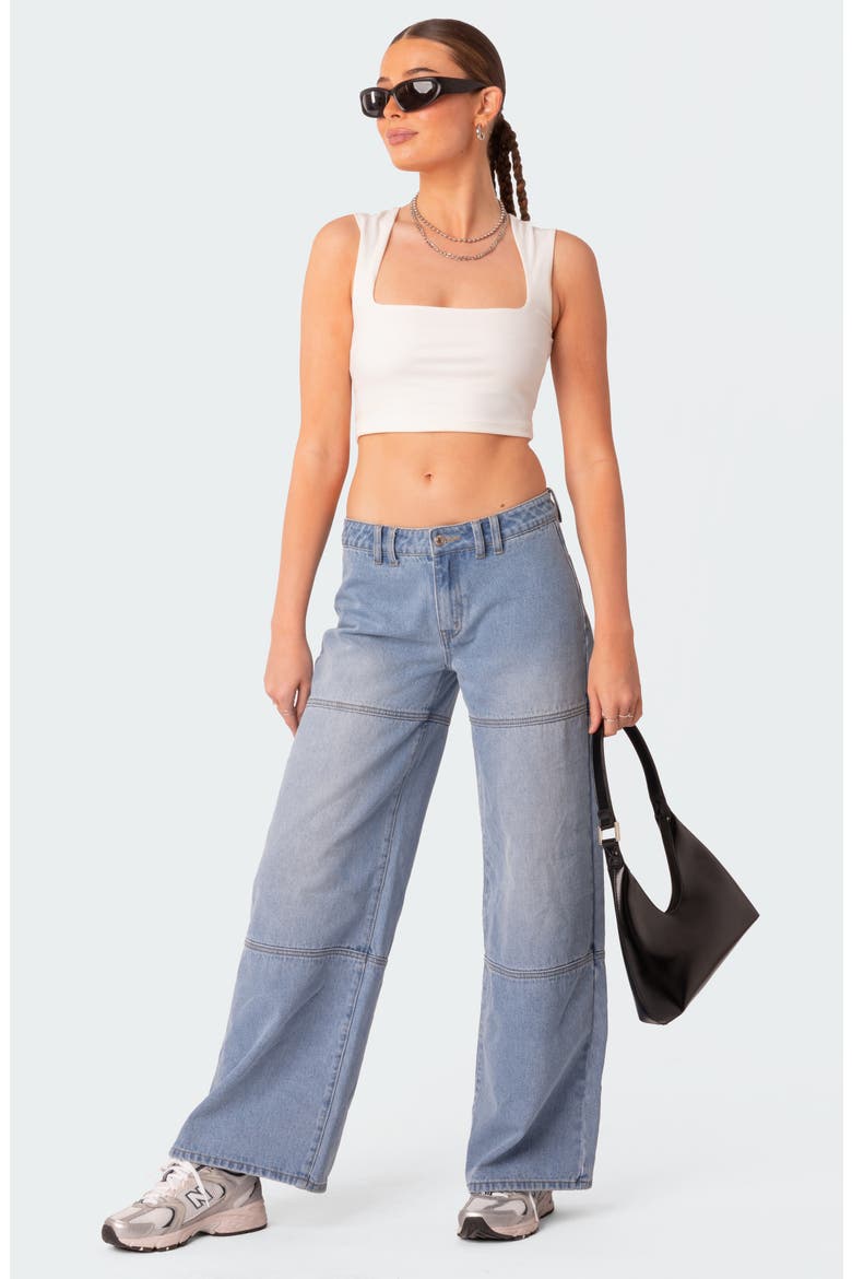 It Girl Square Neck Crop Tank, Alternate, color, WHITE