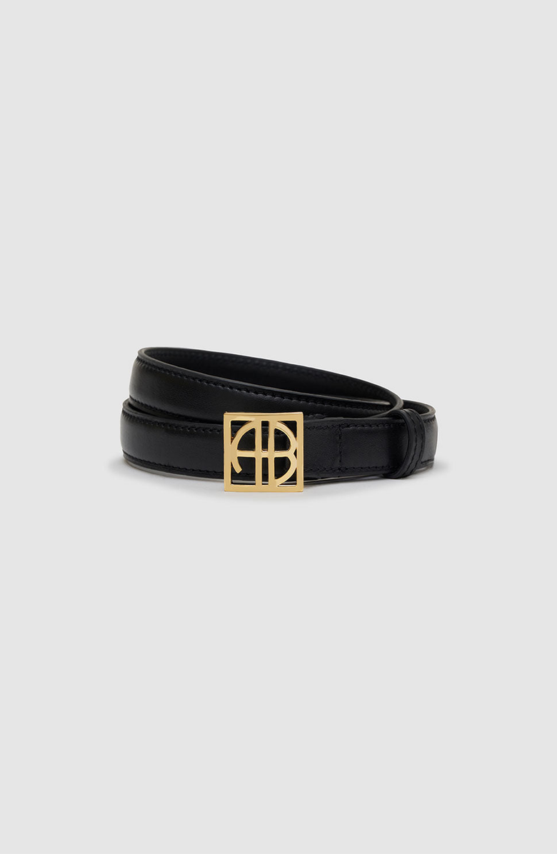 ANINE BING Monogram Belt, Alternate, color, Black