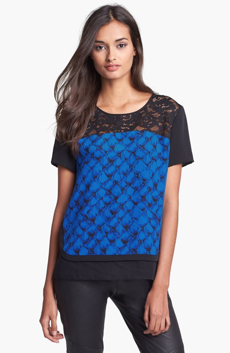 Diane von Furstenberg 'Becky' Print Silk Top, Main, color,