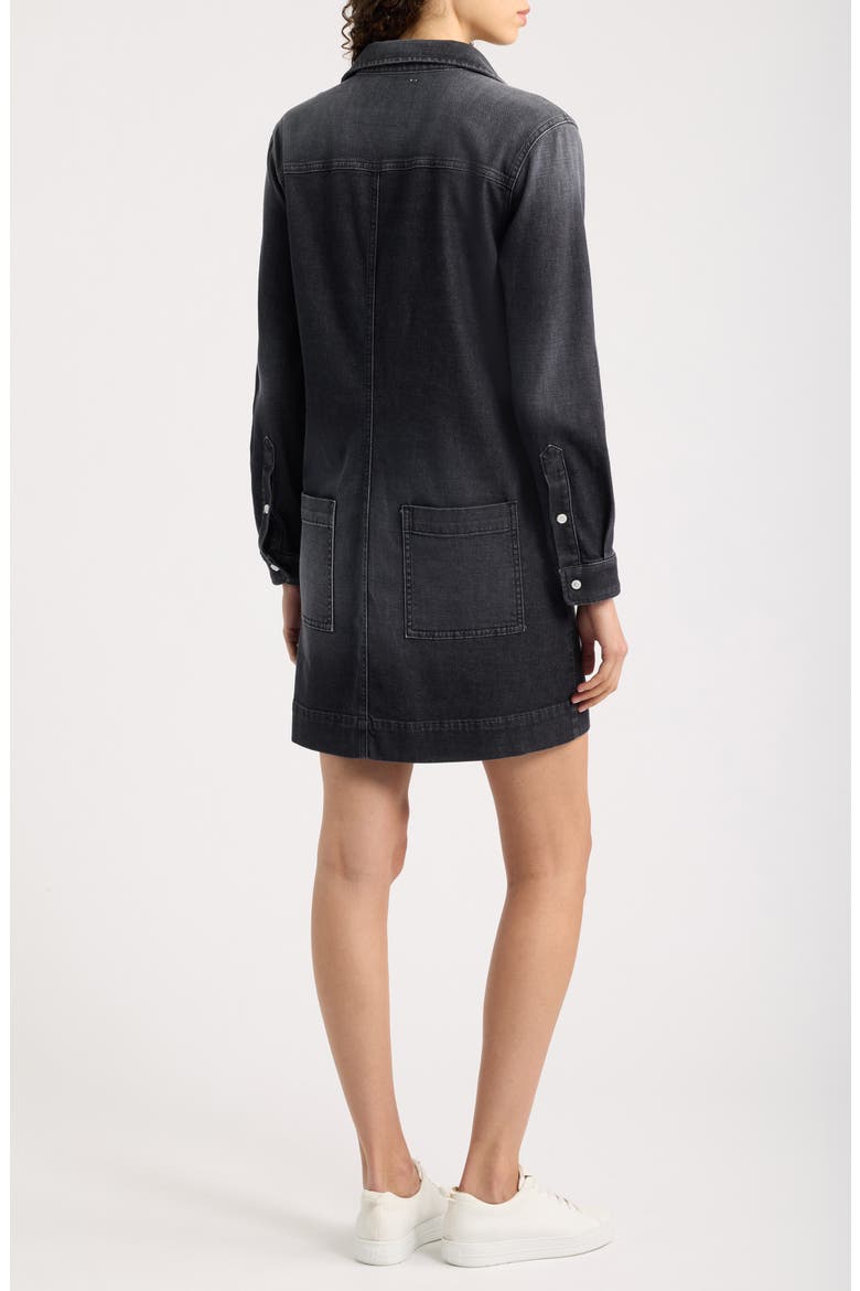 Ireland Cotton & Linen Blend Utility Dress, Alternate, color, WASHED BLACK