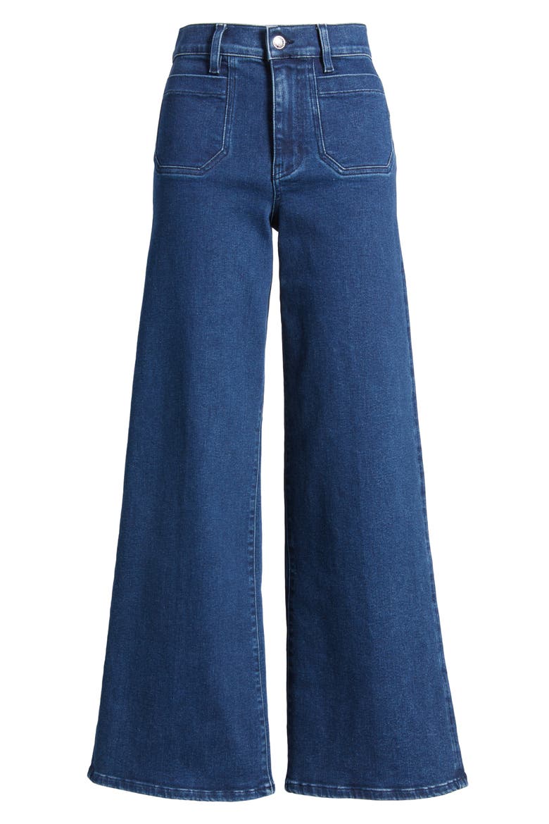 Le Slim Palazzo Patch Pocket High Waist Wide Leg Jeans, Alternate, color, LONER
