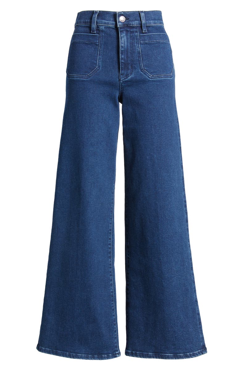 FRAME Le Slim Palazzo Patch Pocket High Waist Wide Leg Jeans, Alternate, color, Loner