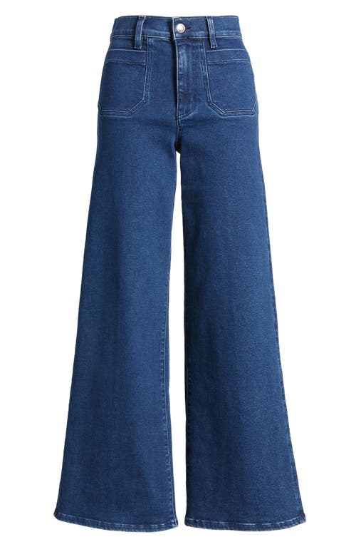 Frame Blue Wide Jeans With Drawstring In Loner