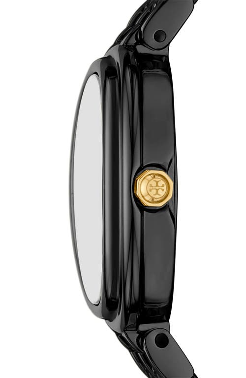 Tory Burch The Oval Bracelet Watch, 22mm X 28mm In Black