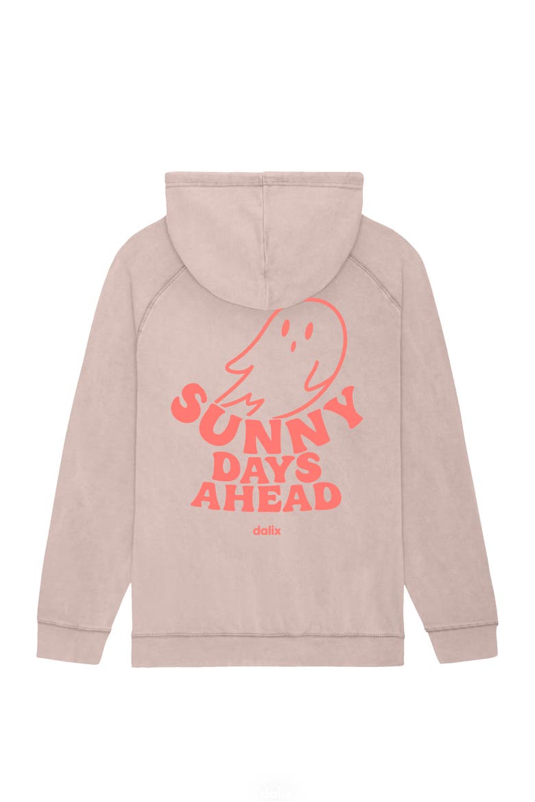 Womens Sunny Days Ahead Washed Hoodie, Alternate, color, Zinc