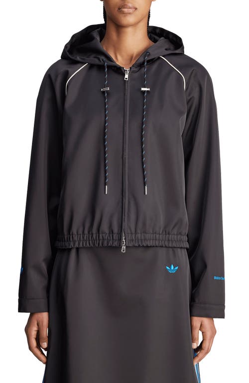 ADIDAS X WALES BONNER Satin Hooded Track Jacket in Black  product