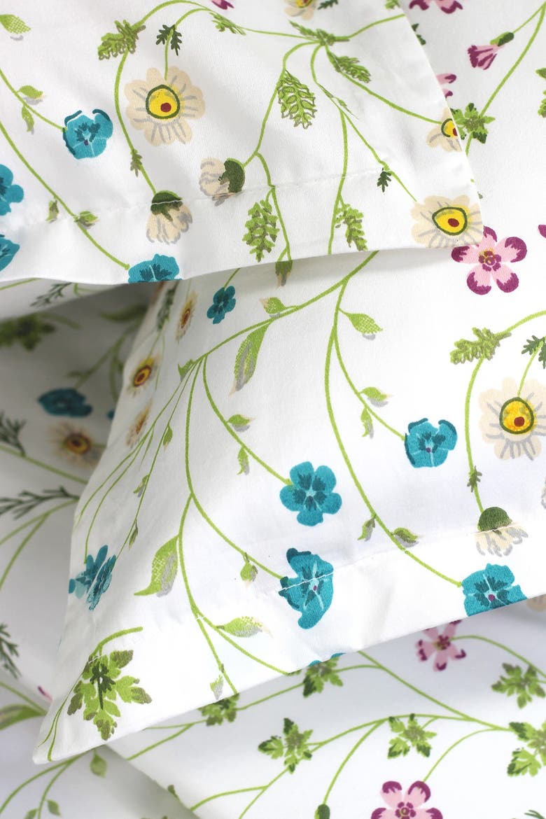 400 Thread Count 3-Piece Cotton Wildflower Duvet Set, Alternate, color, MULTI