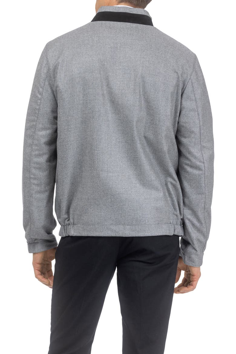 Men's Genuine Nubuck Jacket Reversible To Cashmere & Wool Crafted From Loro Piana, Alternate, color, BLACK/GRAY