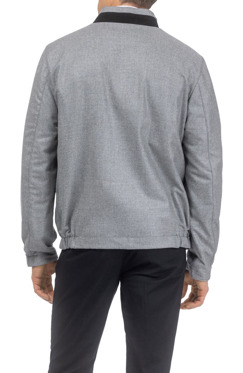 GORSKI Men's Genuine Nubuck Jacket Reversible To Cashmere & Wool Crafted From Loro Piana, Alternate, color, Black/Gray