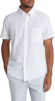 Mizzen+Main Leeward Solid Stretch Performance Short Sleeve Button-Up Shirt