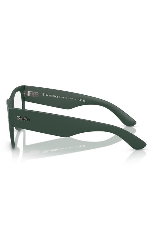 Ray Ban Ray-ban Mega Wayfarer Liteforce 50mm Rectangular Optical Glasses In Green