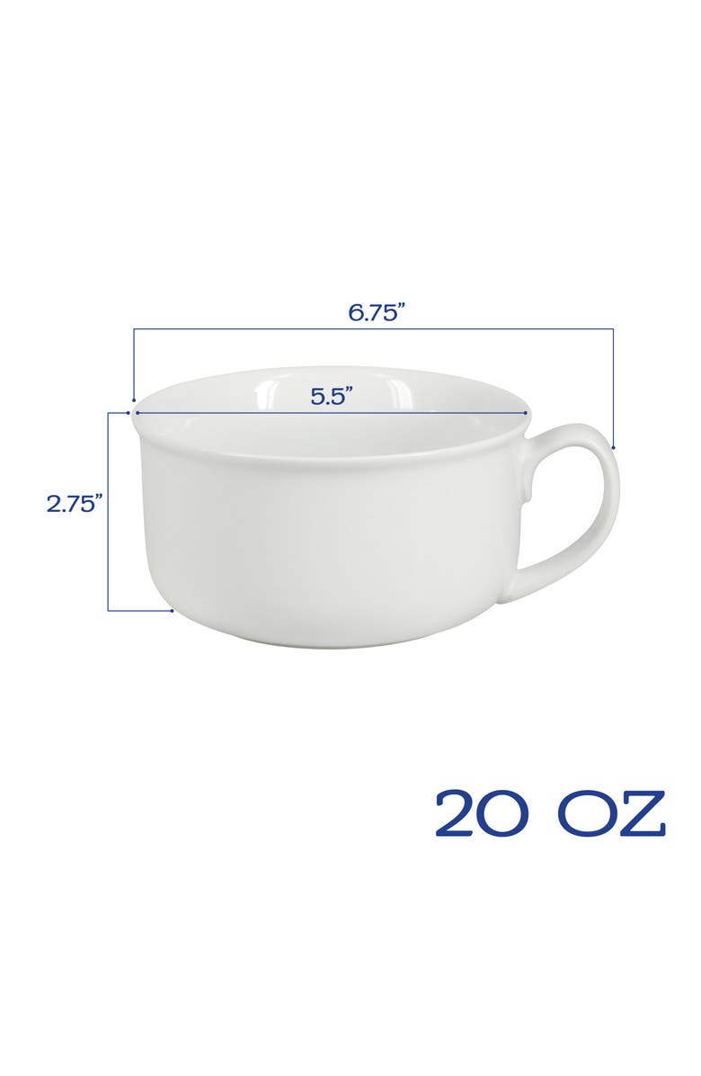 BIA Cordon Bleu Set of 8 Soup Bowls with Handles, Alternate, color, White