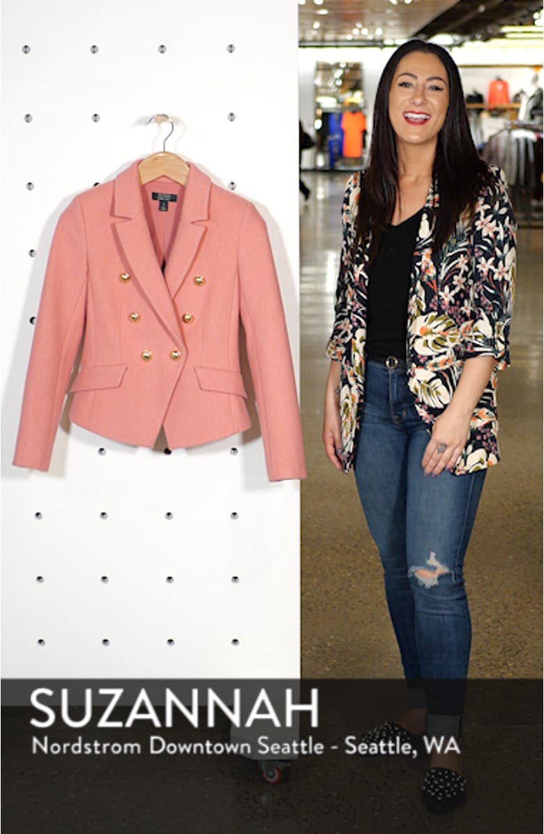 x Atlantic-Pacific Double Breasted Wool Blend Blazer, sales video thumbnail