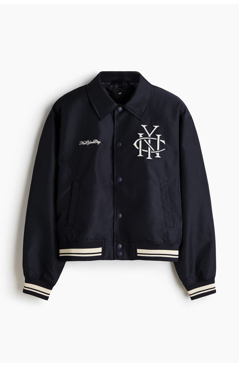 H&M Baseball Jacket, Main, color, Navy Blue/Nyc