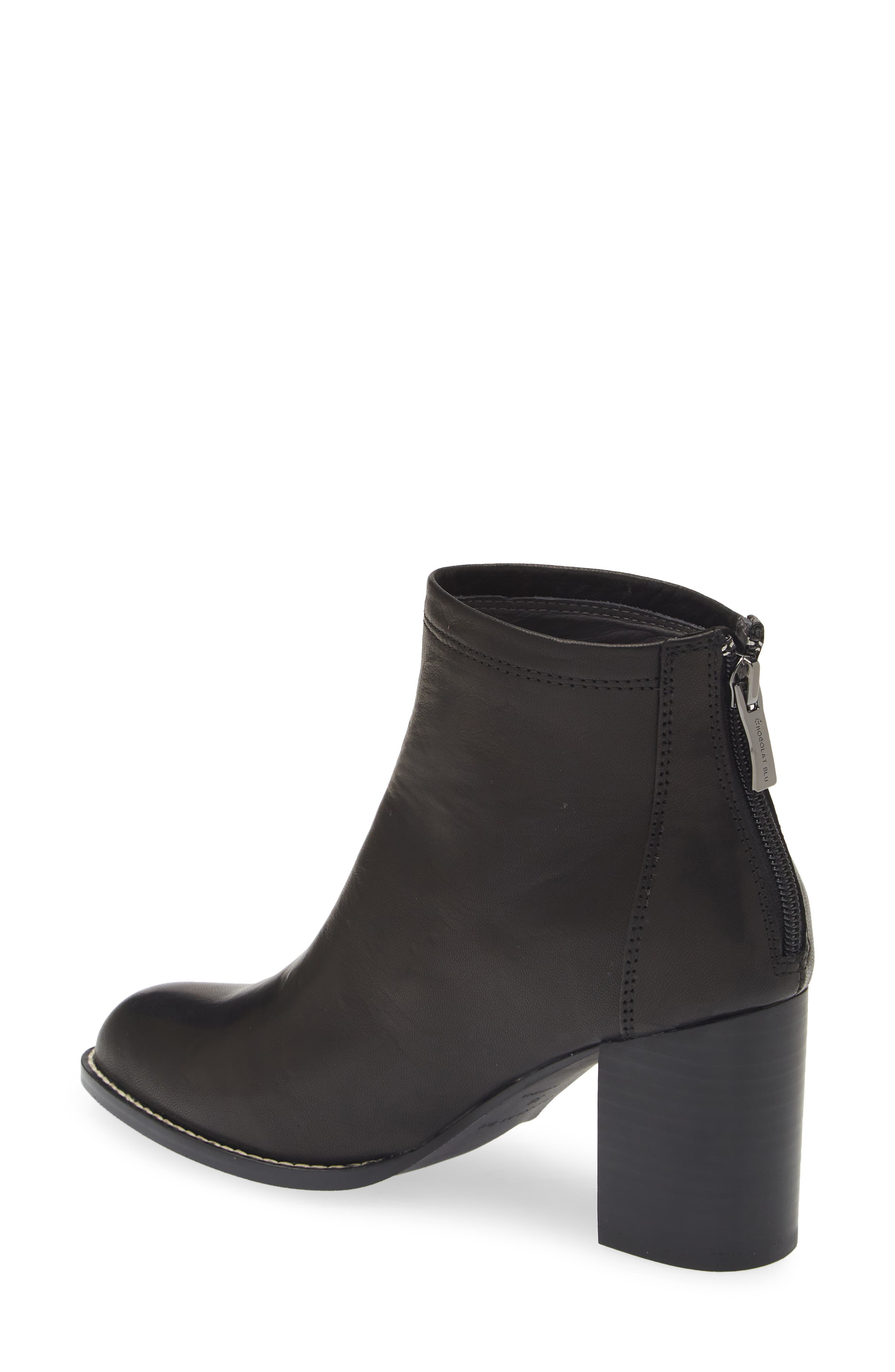 Chocolat Blu Alanna Bootie, Alternate, color, Black Leather