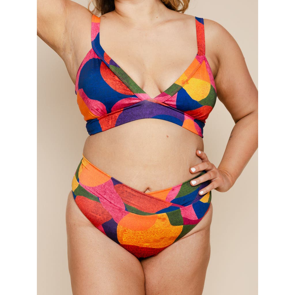 Kitty And Vibe High Hip Crossover Bikini Bottoms With Cheeky Coverage