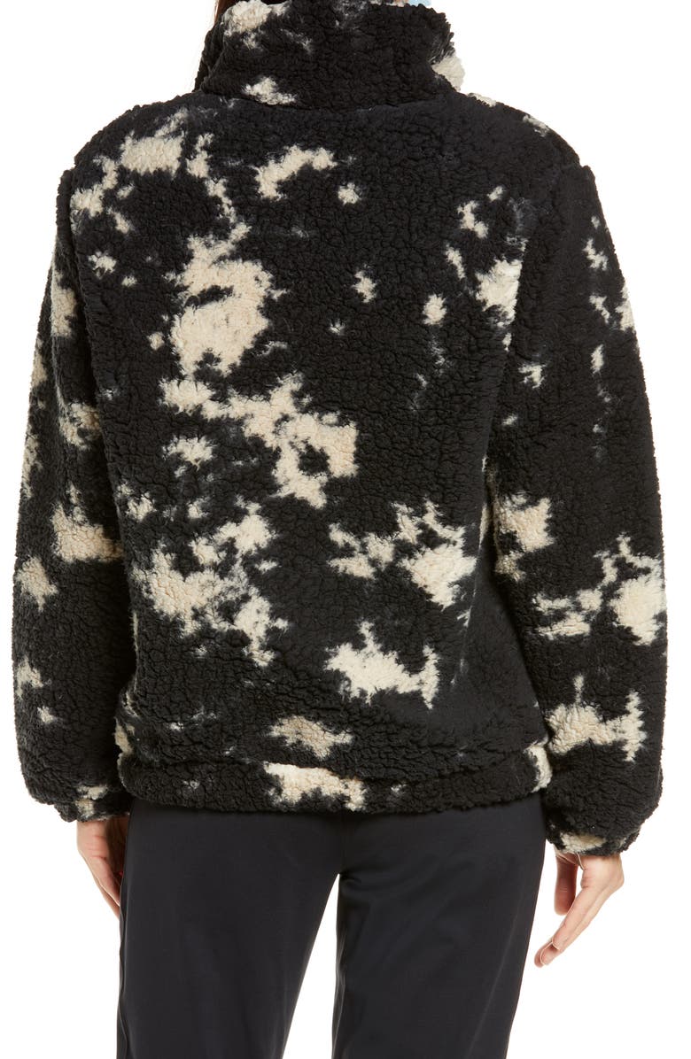 Zella Faux Fur Print Jacket, Alternate, color,