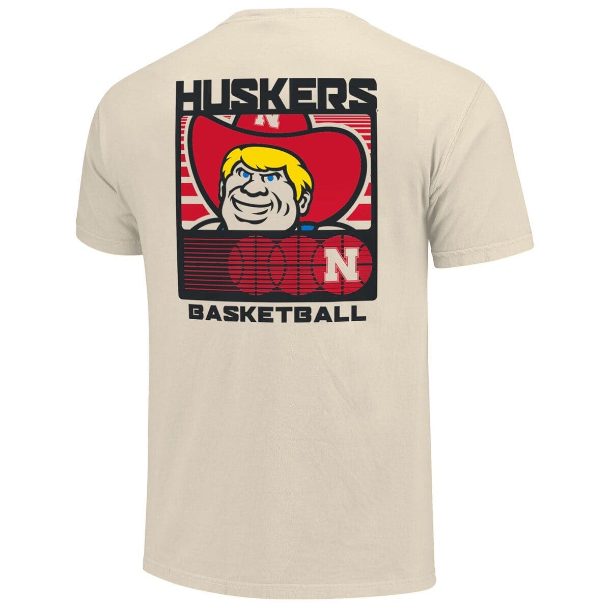 IMAGE ONE Men's Cream Nebraska Huskers Basketball Staredown Comfort ...