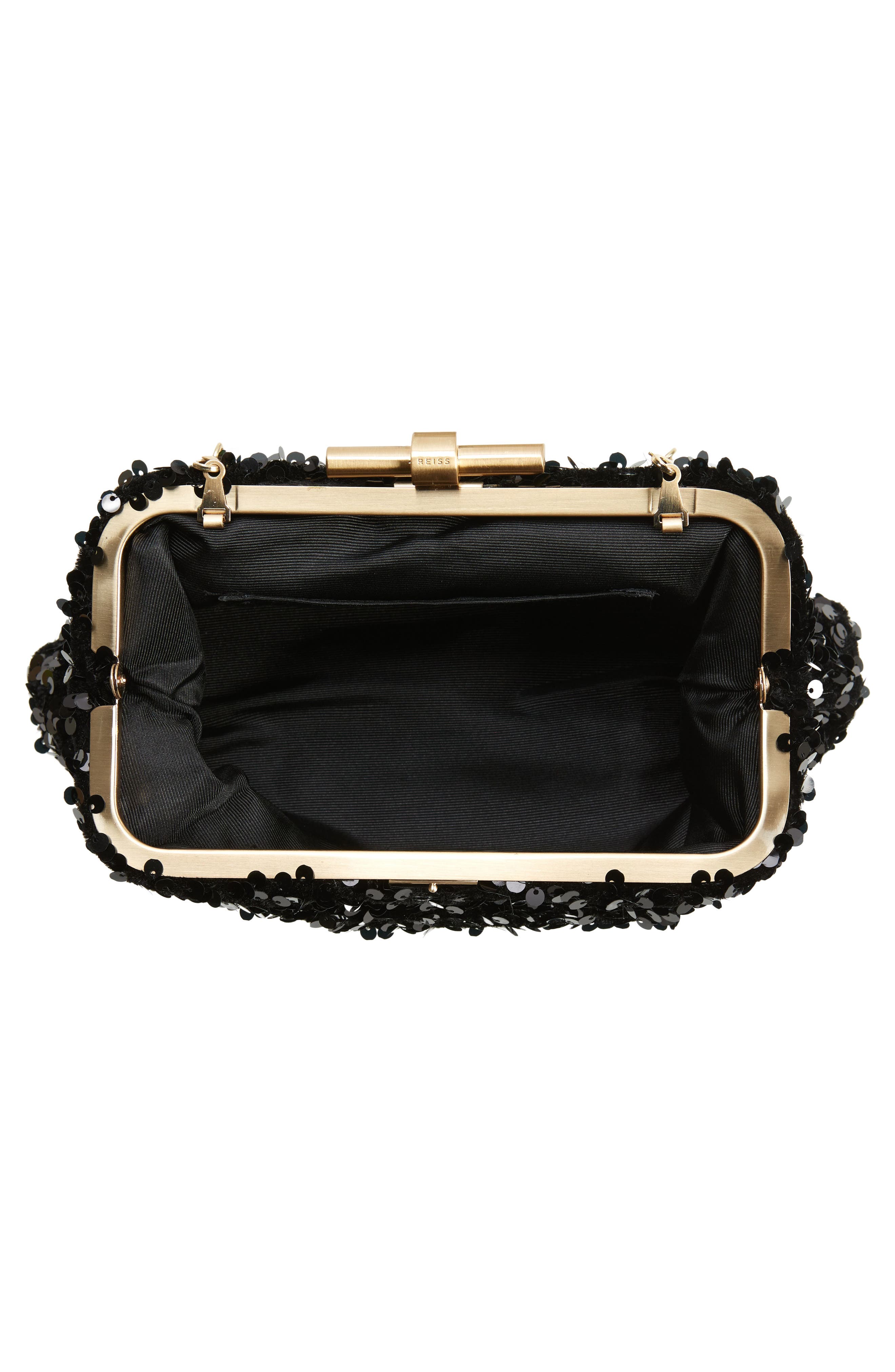 Reiss Adaline Sequin Clutch, Alternate, color, 