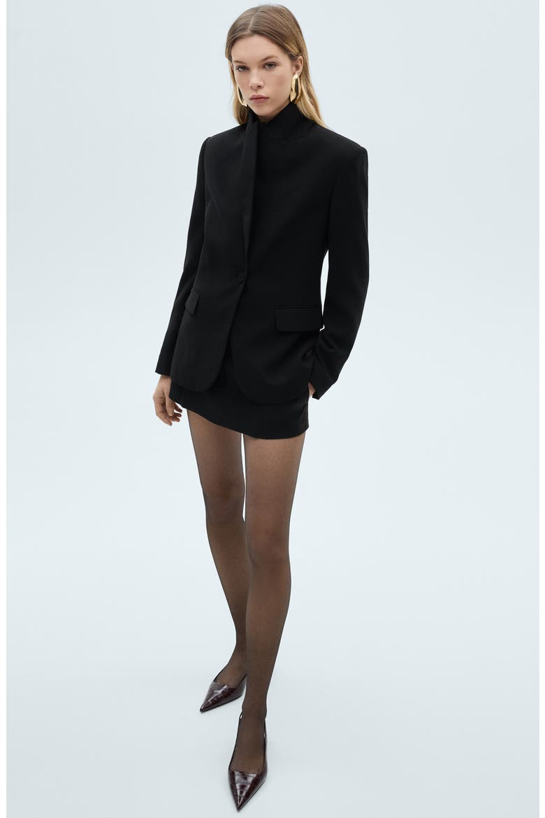 Structured Suit Jacket, Alternate, color, BLACK