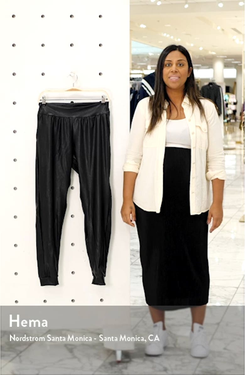 Faux Leather Jogger Pants, sales video thumbnail
