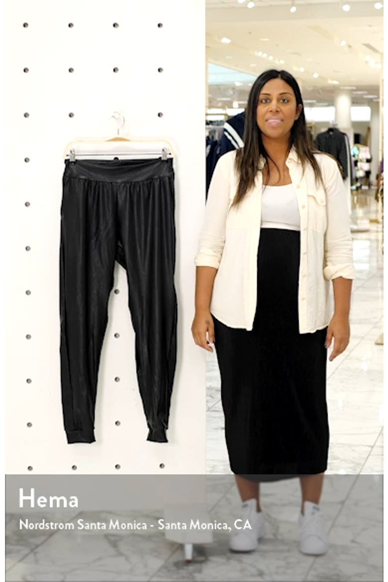 Faux Leather Jogger Pants video