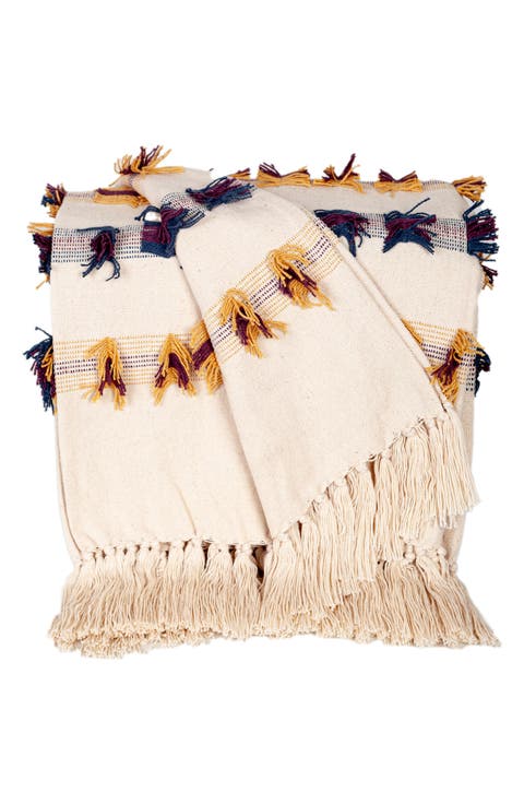Tomoko Fringe Throw Blanket