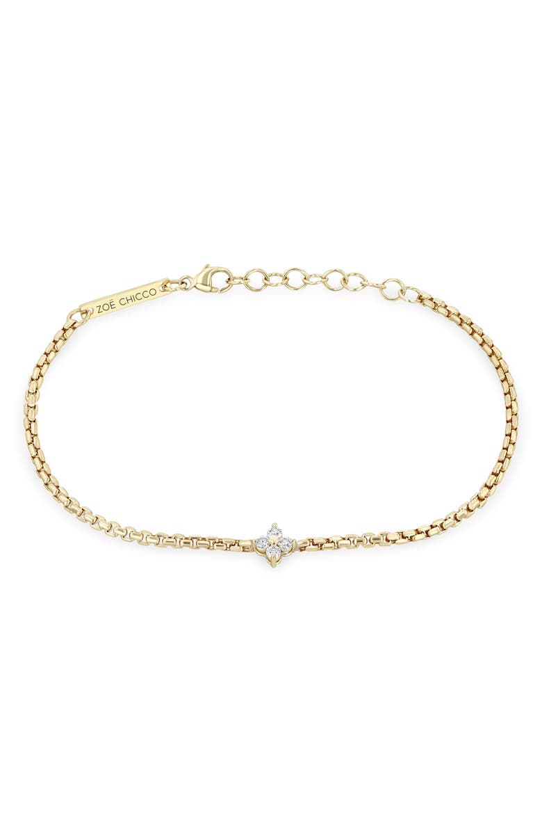 Zoë Chicco 14K Gold Diamond Pendant Bracelet, Alternate, color, 14K Yellow Gold
