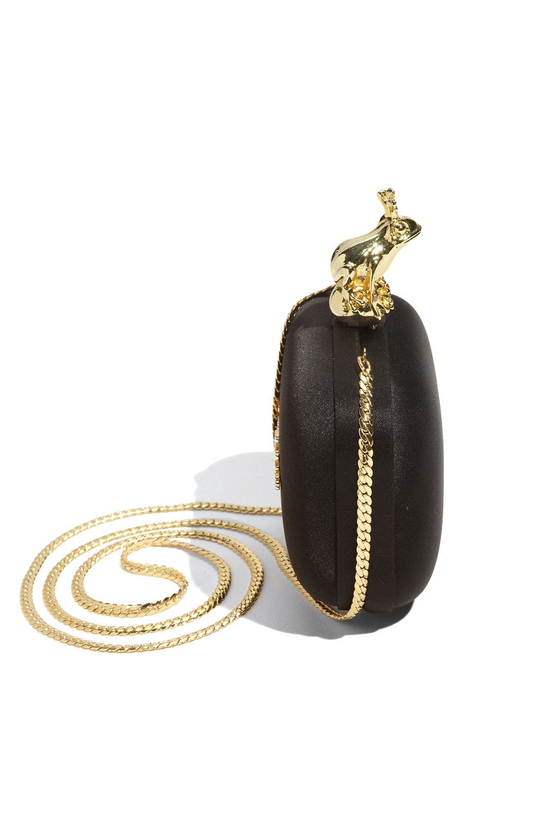 'Prince Charming' Box Clutch, Alternate, color, BLACK