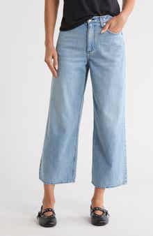 rag & bone Annie High Waist Crop Wide Leg Jeans