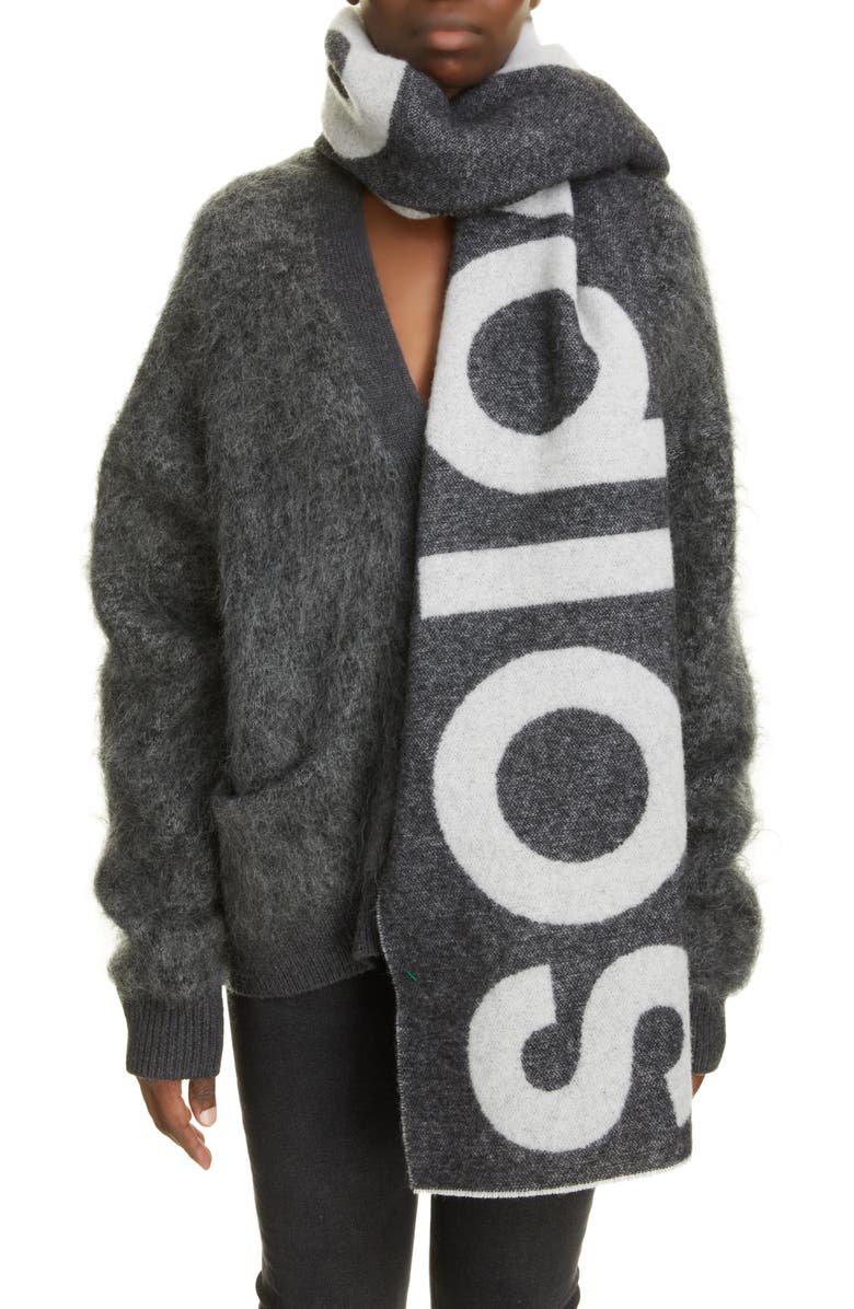 Acne Studios Toronty Logo Scarf, Alternate, color, 