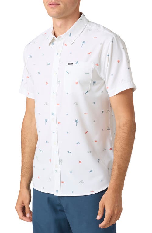 O'neill Trvlr Upf Traverse Short Sleeve Performance Button-up Shirt In Natural