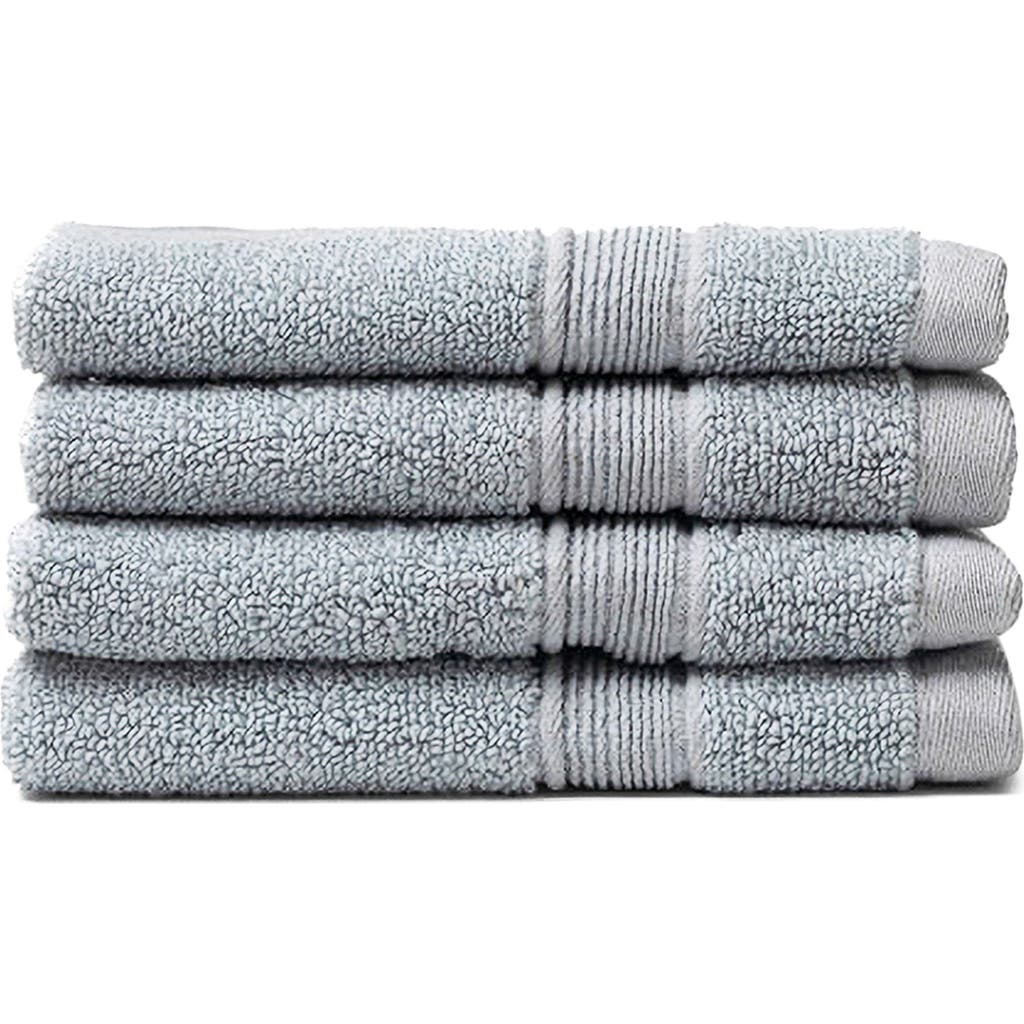 Cozy Earth Luxe Set Of 4 Washcloths In Blue
