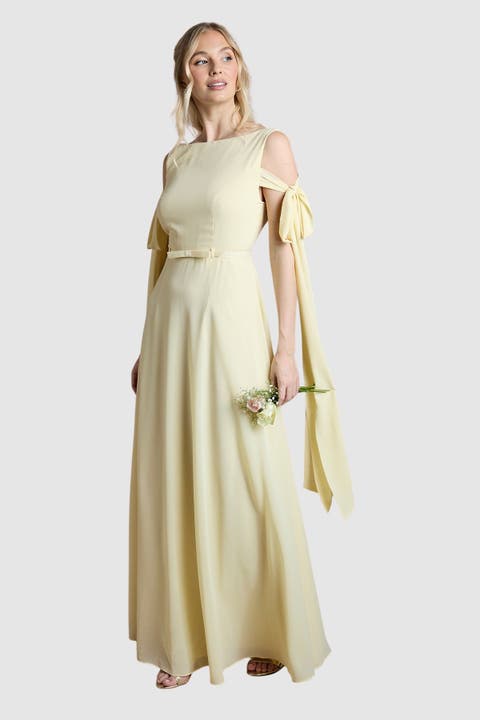 Bow Sleeve Maxi Dress