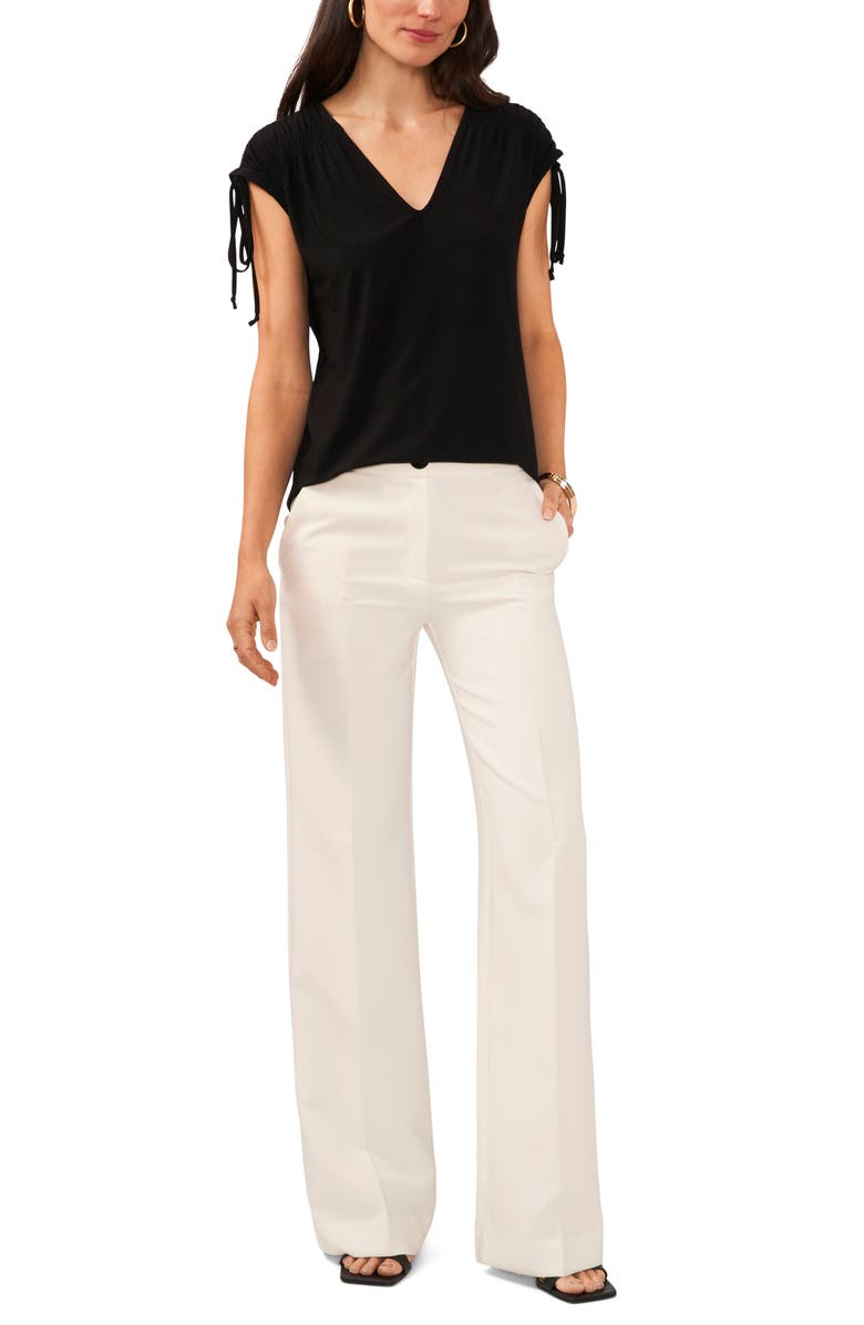 Vince Camuto Smocked Sleeveless Blouse, Alternate, color,