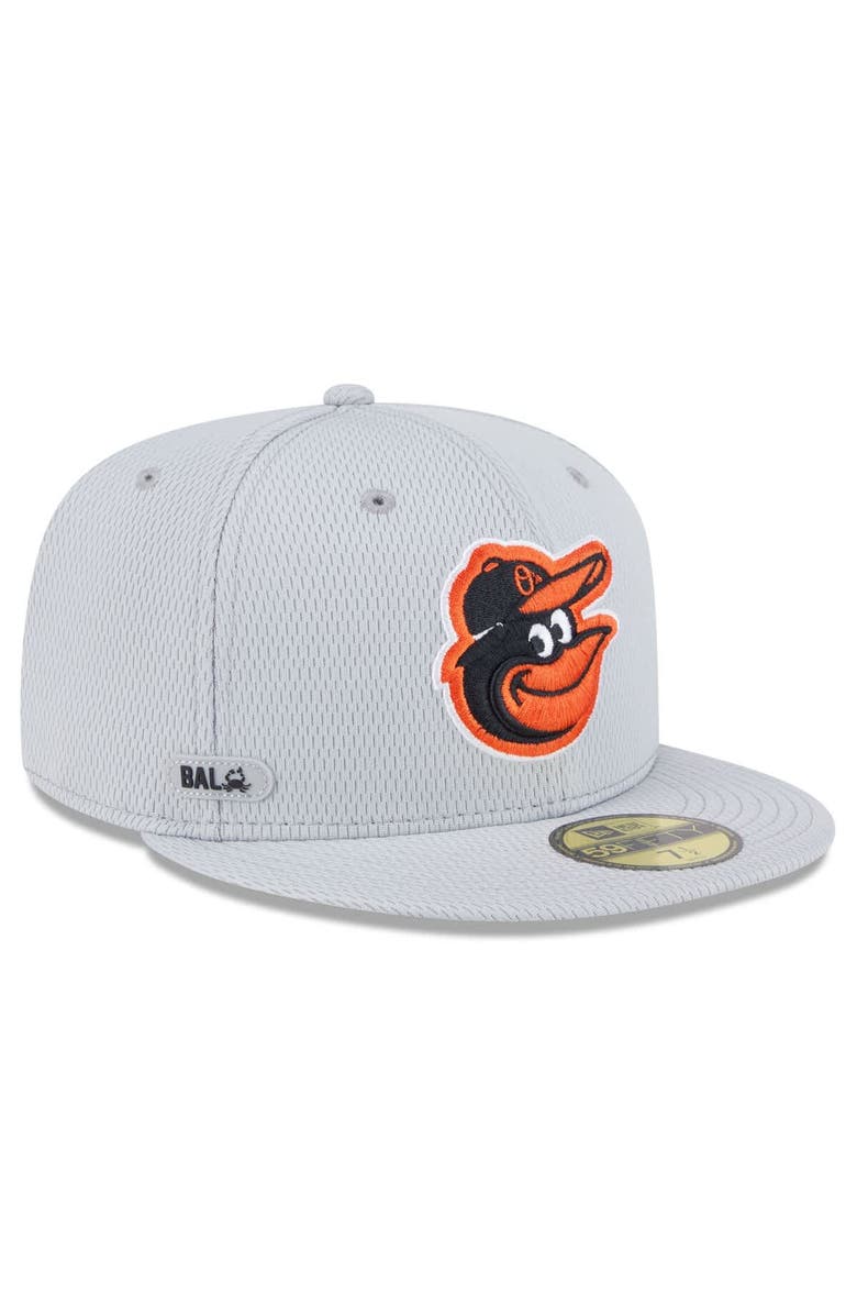 New Era Men's New Era Gray Baltimore Orioles 2025 MLB Clubhouse 59FIFTY Fitted Hat, Main, color, Gray