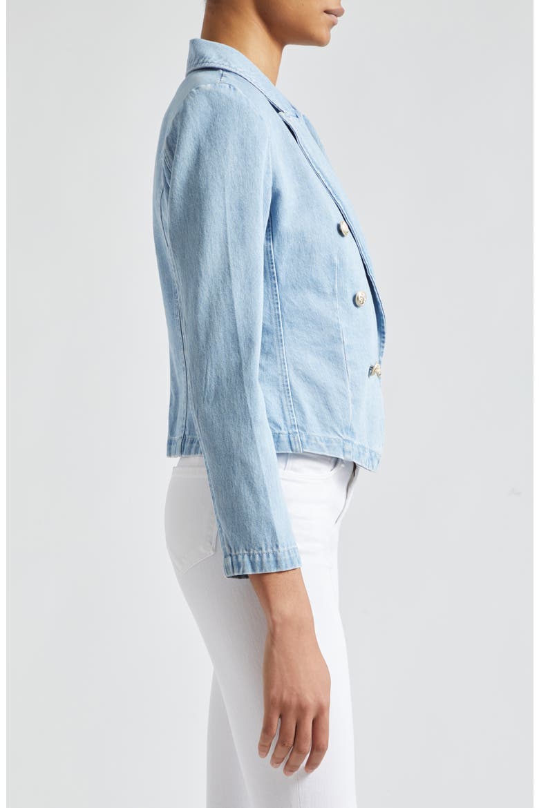 Robbie Double Breasted Denim Blazer, Alternate, color, ROVER