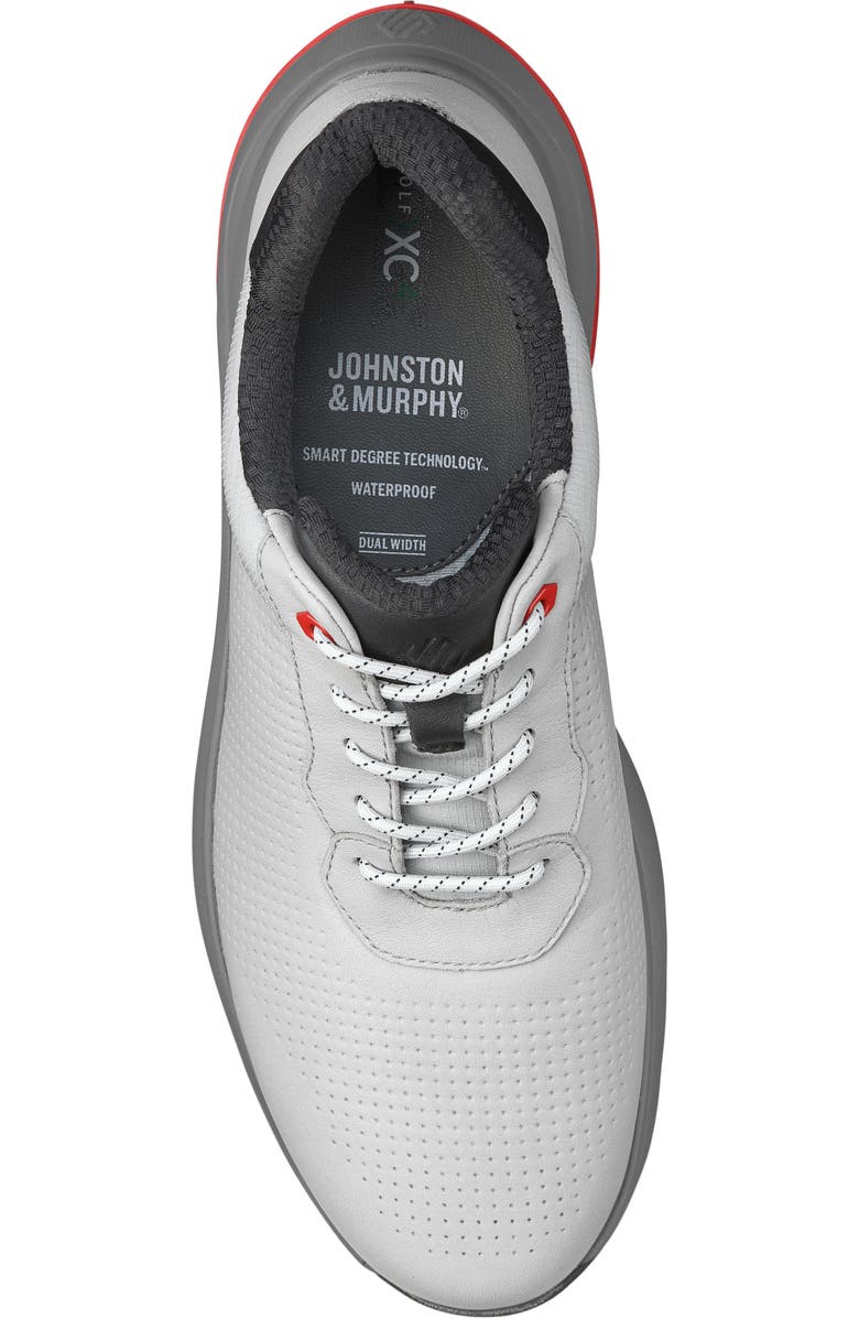 Johnston & Murphy HT1-Luxe Hybrid Golf Shoe, Alternate, color, Light Gray Waterproof Full