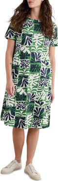 Seasalt Cornwall Pipers Short Sleeve Organic Cotton A-Line Dress