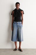 COS Pintucked Denim Culottes