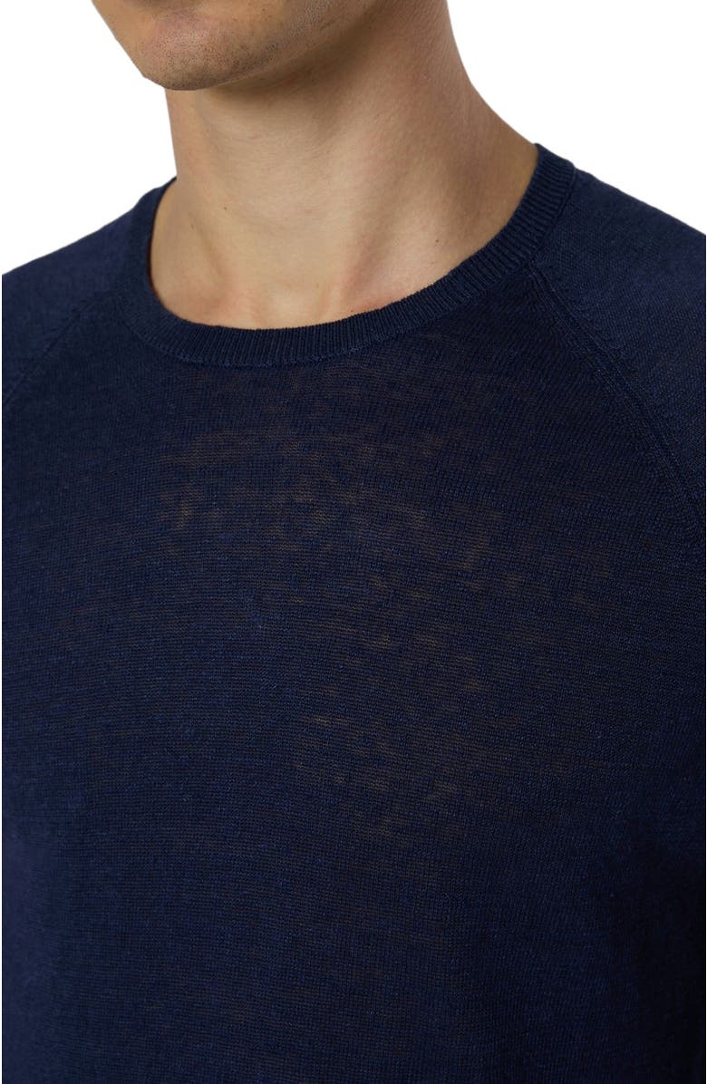 Onia Linen Raglan Sweater, Alternate, color, Deep Navy