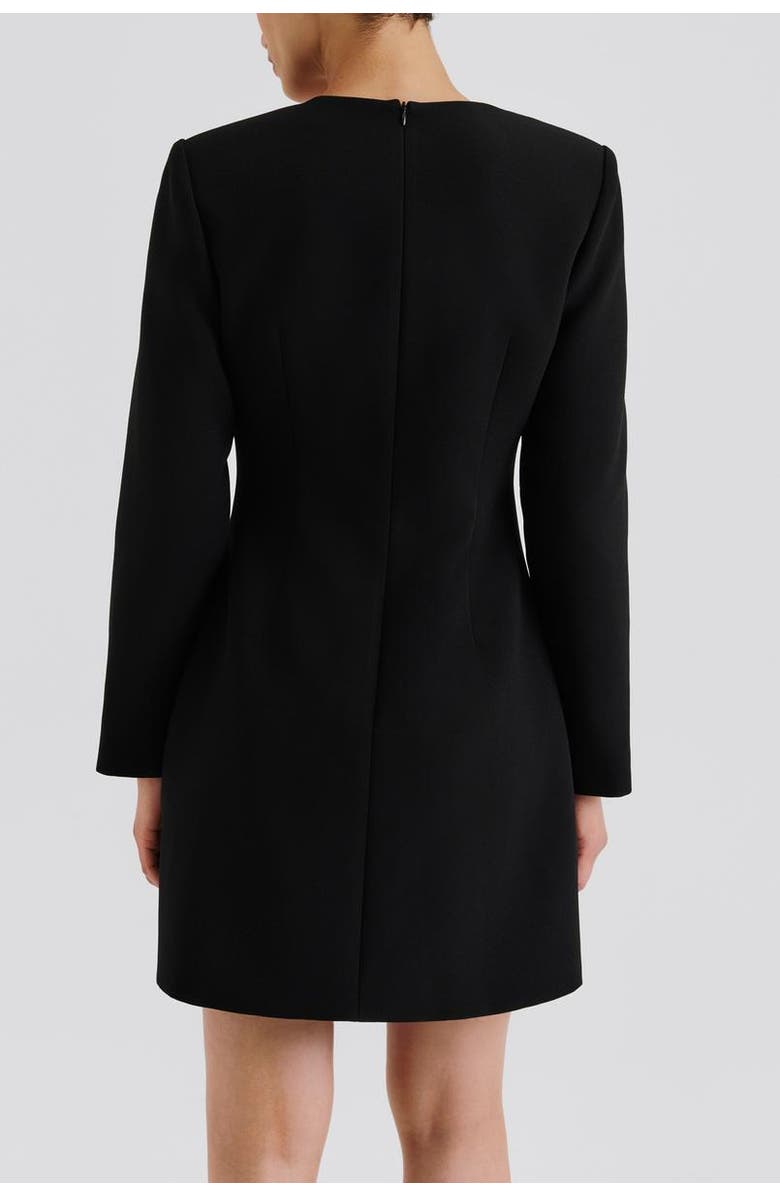 Malina Sonja Long Sleeve Mini Dress, Alternate, color, Black