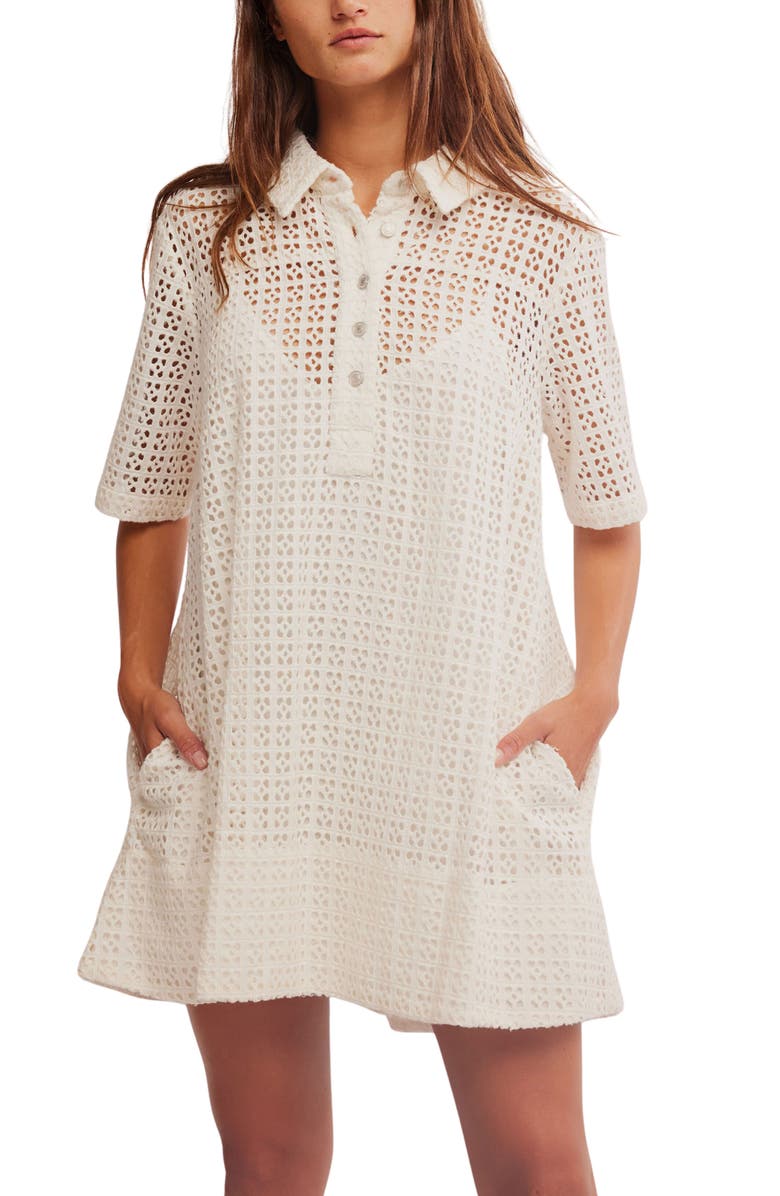Free People Remino Eyelet Minidress, Alternate, color, 