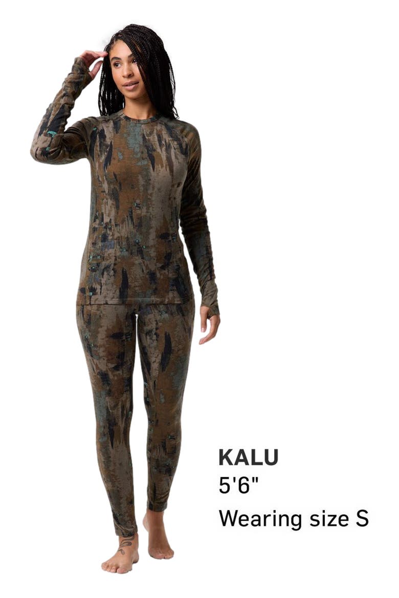 Cedars Rws Merino Lt-Wt Baselayer V-Waist Bottom - Women's, Alternate, color, Camo Pendula Print
